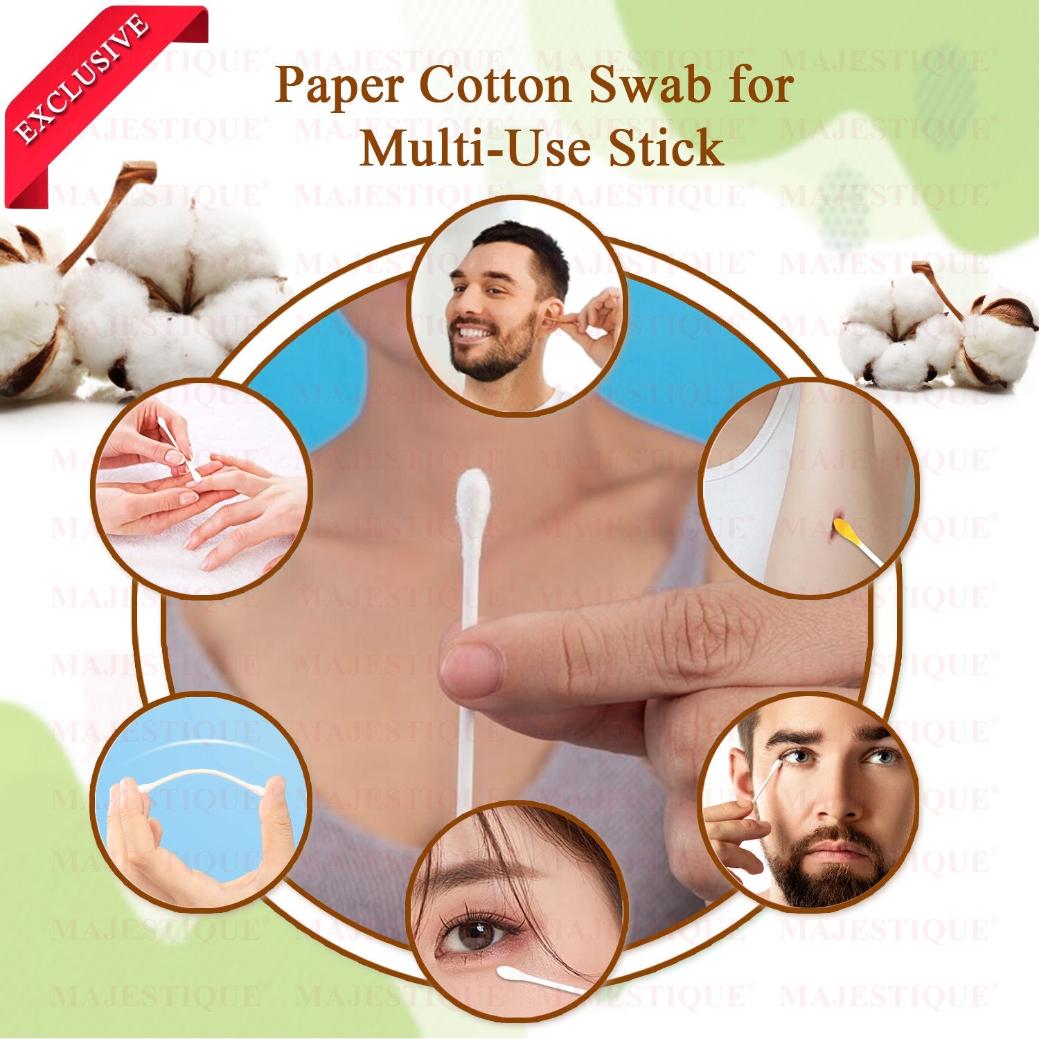Majestique Cotton Swabs, 250 Tips