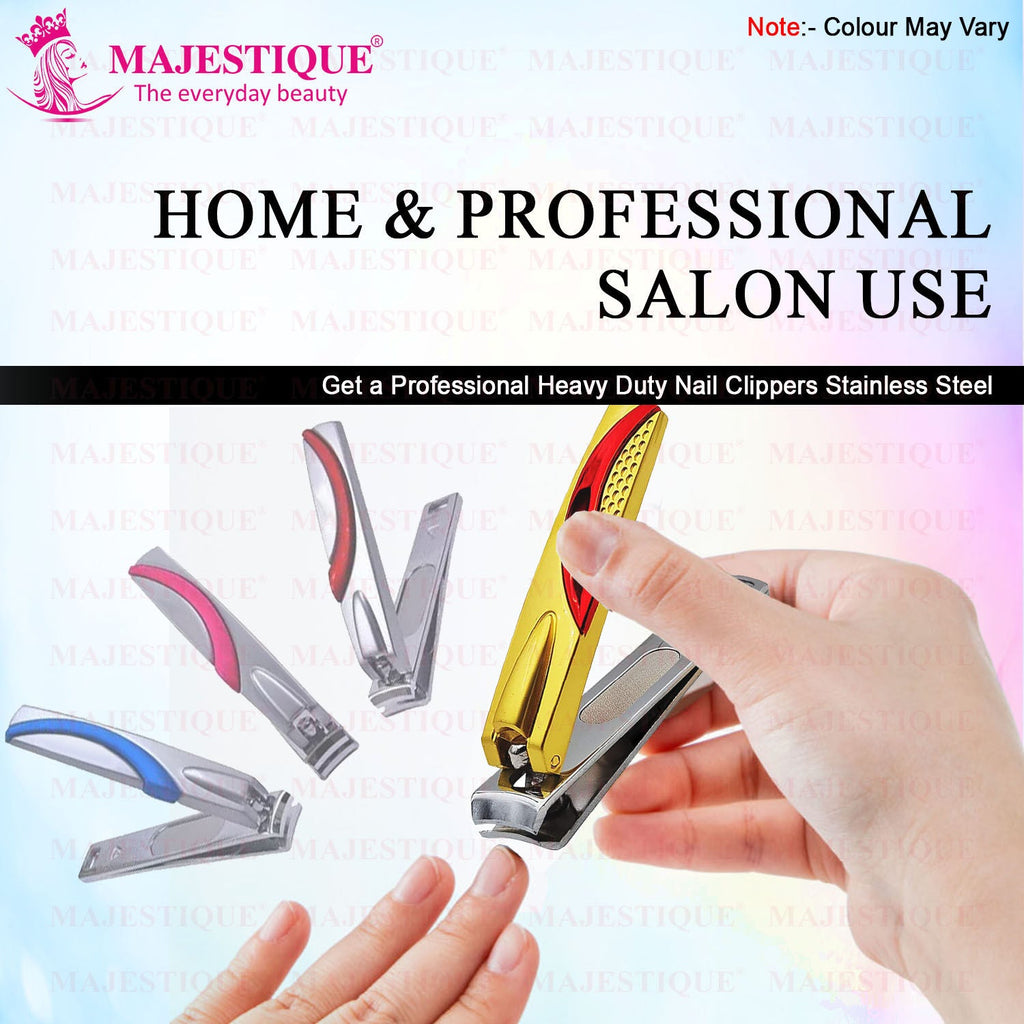 Majestique Nail Cutter with Comfort Grip-Trimmer Stainless Steel for Men and Women- Color May Vary