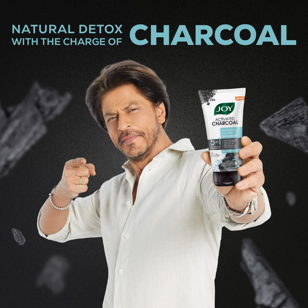 Joy Activated Charcoal Face Wash For Oily Skin To Controls Oil & Removes Dirt & Blackheads