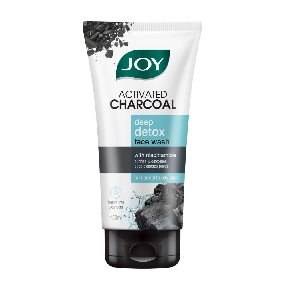 Joy Activated Charcoal Face Wash For Oily Skin To Controls Oil & Removes Dirt & Blackheads