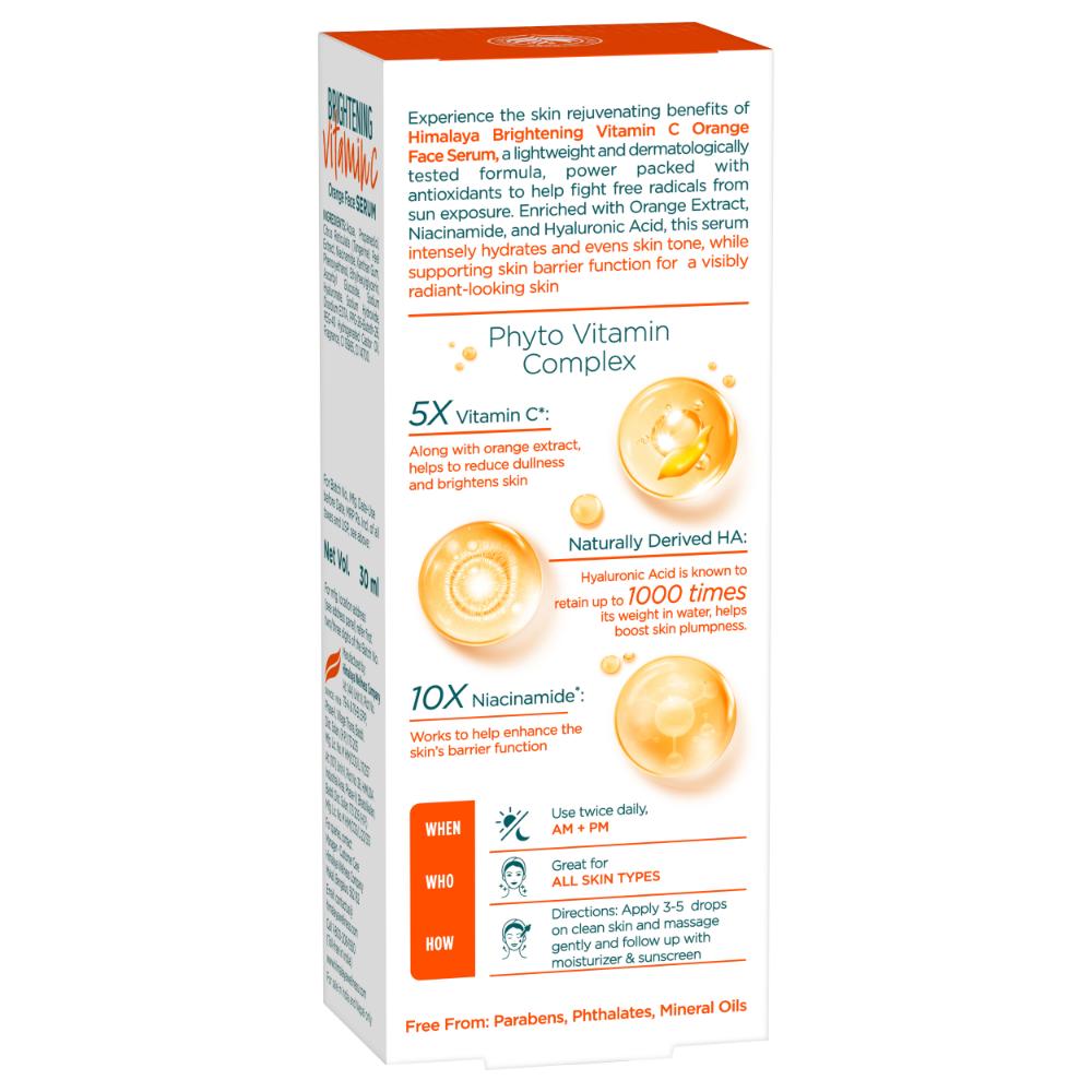 Himalaya Brightening Vitamin C Orange Face Serum for Glowing Skin