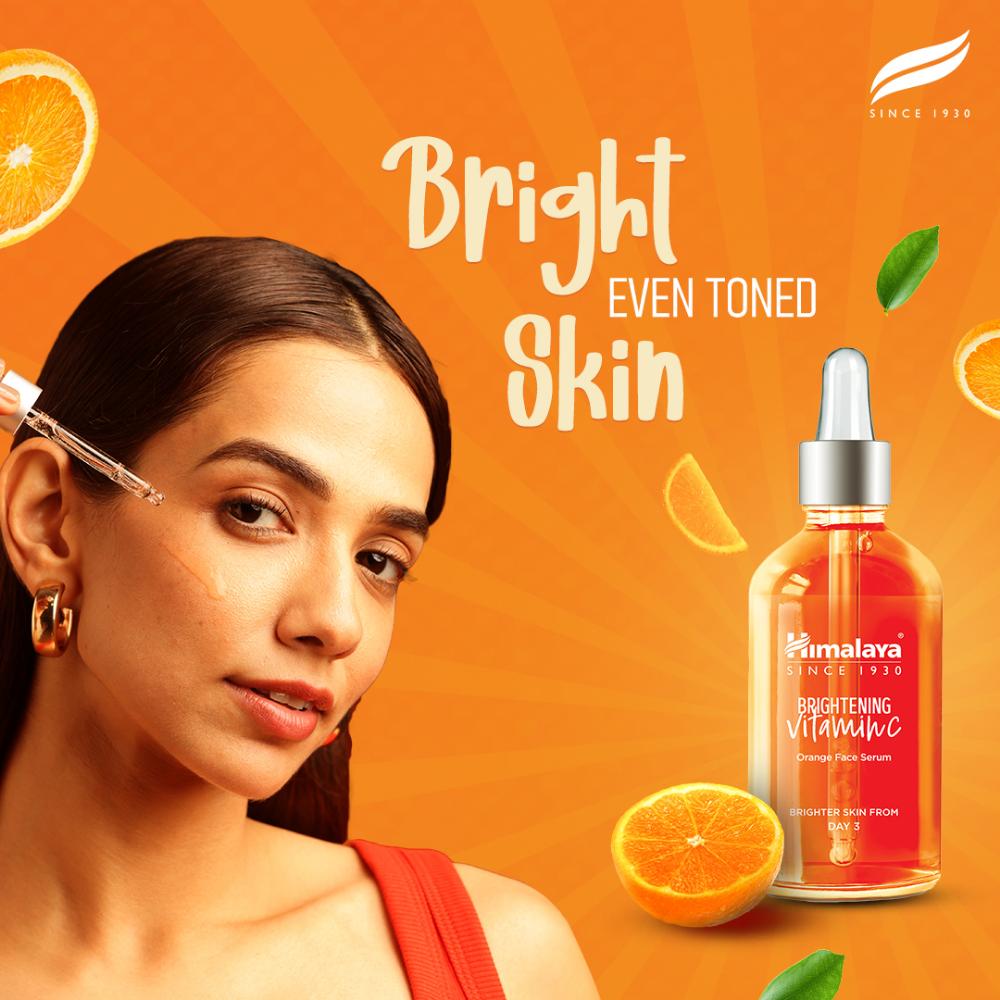 Himalaya Brightening Vitamin C Orange Face Serum for Glowing Skin