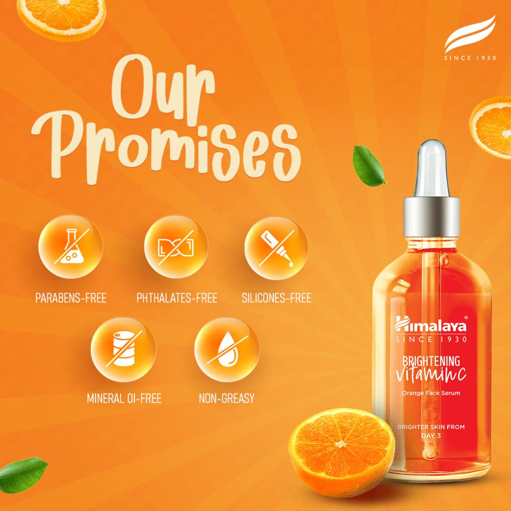 Himalaya Brightening Vitamin C Orange Face Serum for Glowing Skin