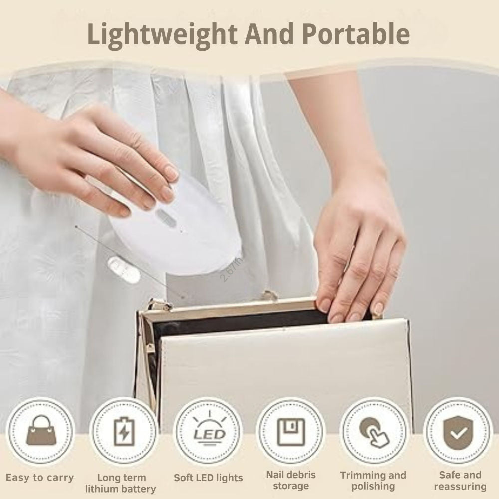 Signaxo Nailease 2-In-1 Electric Nail Clipper & File Quiet, And Easy Nail Trimming For All Ages