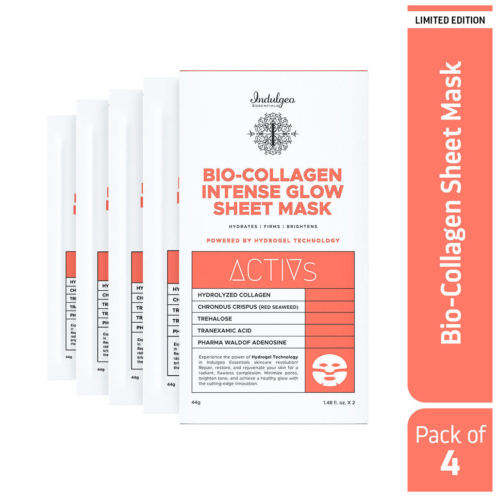 Indulgeo Essentials Bio-Collagen Intense Glow Sheet Mask