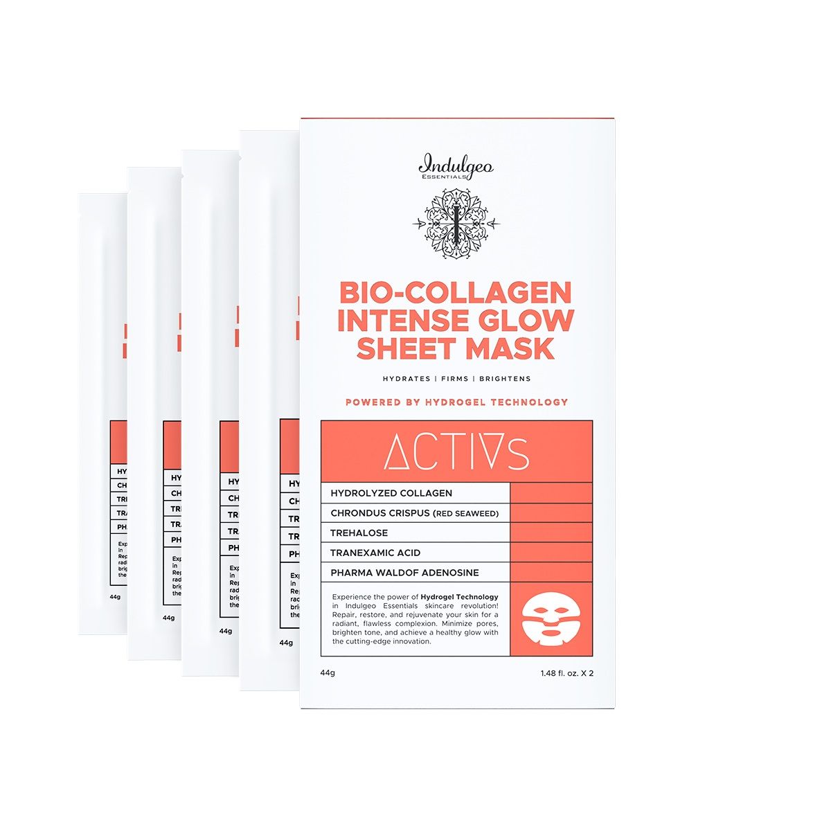 Indulgeo Essentials Bio-Collagen Intense Glow Sheet Mask