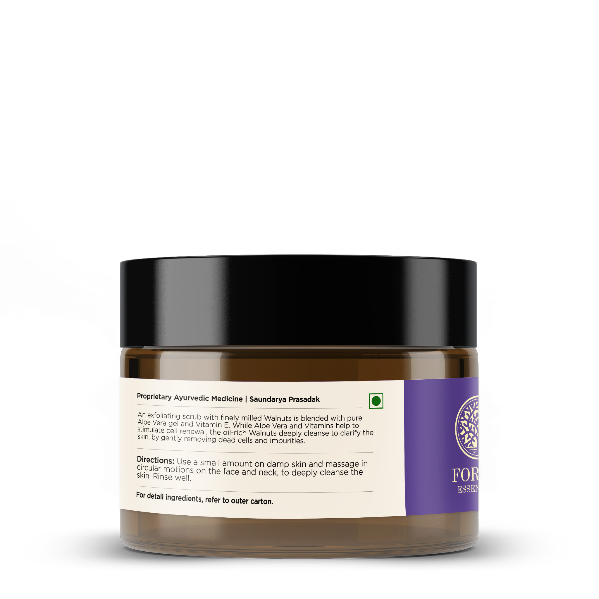 Forest Essentials Walnut Facial Gel Scrub Ayurvedic Tan Removal Walnut Scrub