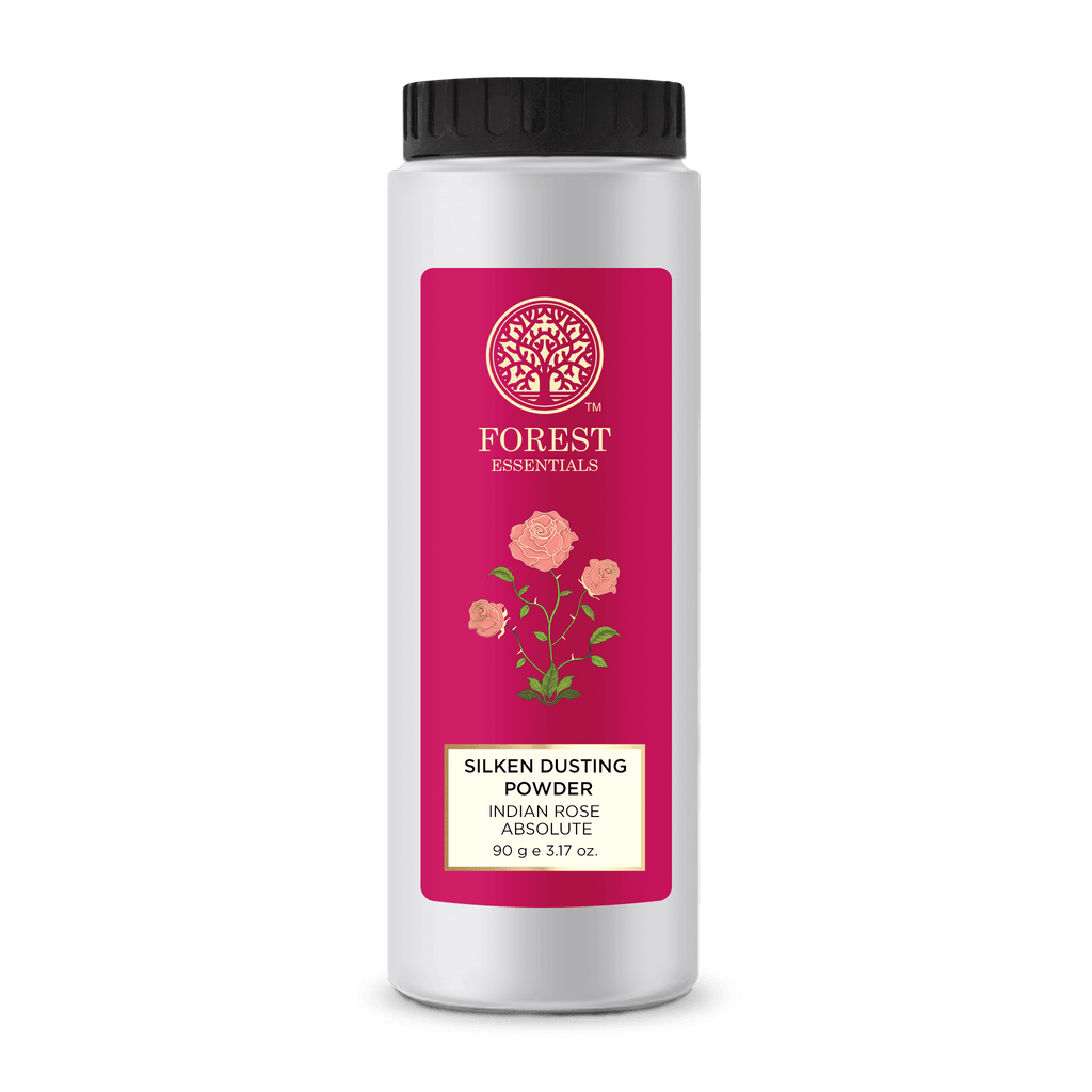 Forest Essentials Silken Dusting Powder Indian Rose Natural Powder - Highly Absorbent