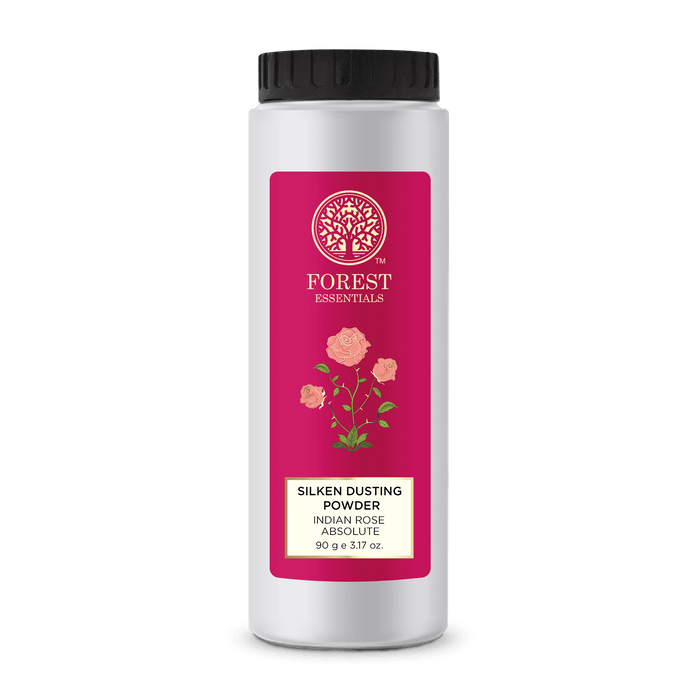 Forest Essentials Silken Dusting Powder Indian Rose Natural Powder - Highly Absorbent