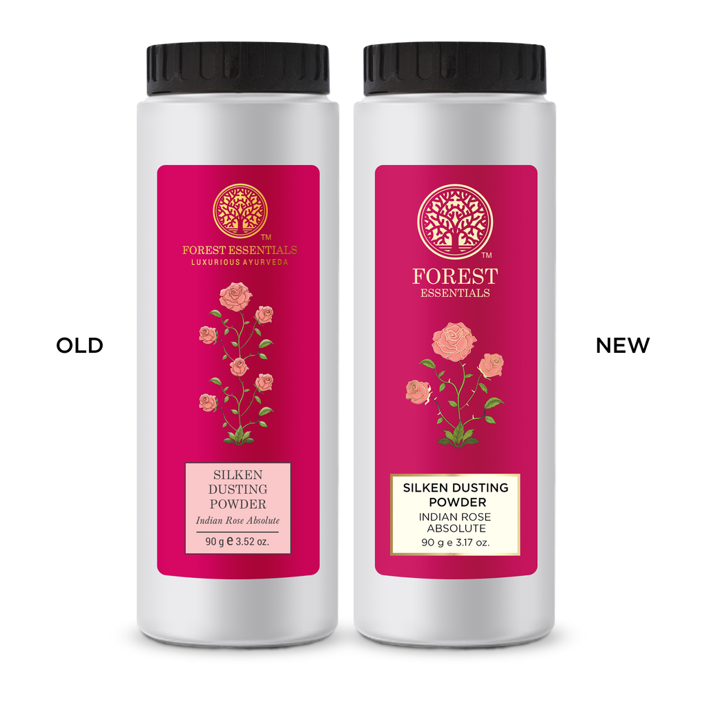 Forest Essentials Silken Dusting Powder Indian Rose Natural Powder - Highly Absorbent