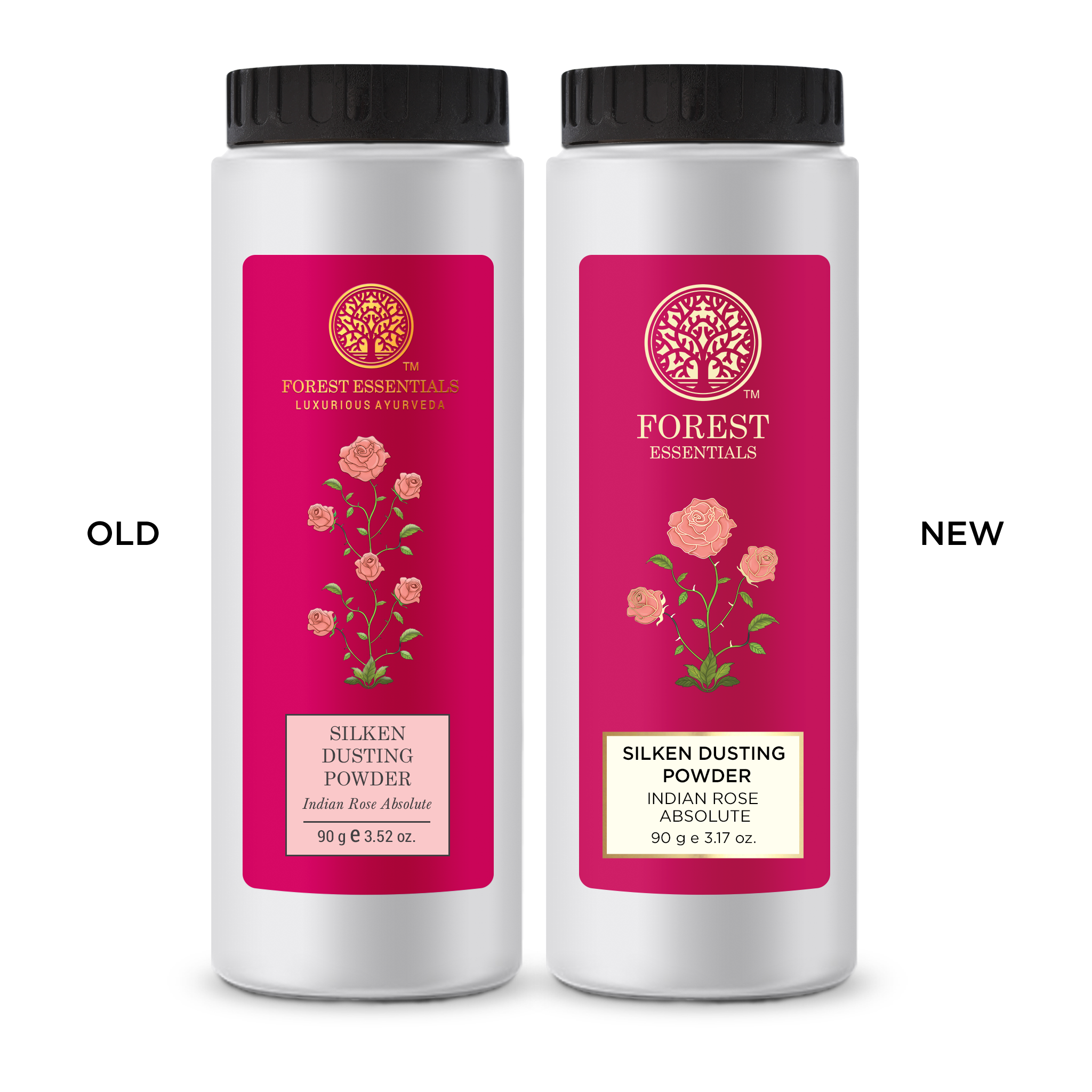 Forest Essentials Silken Dusting Powder Indian Rose Natural Powder - Highly Absorbent