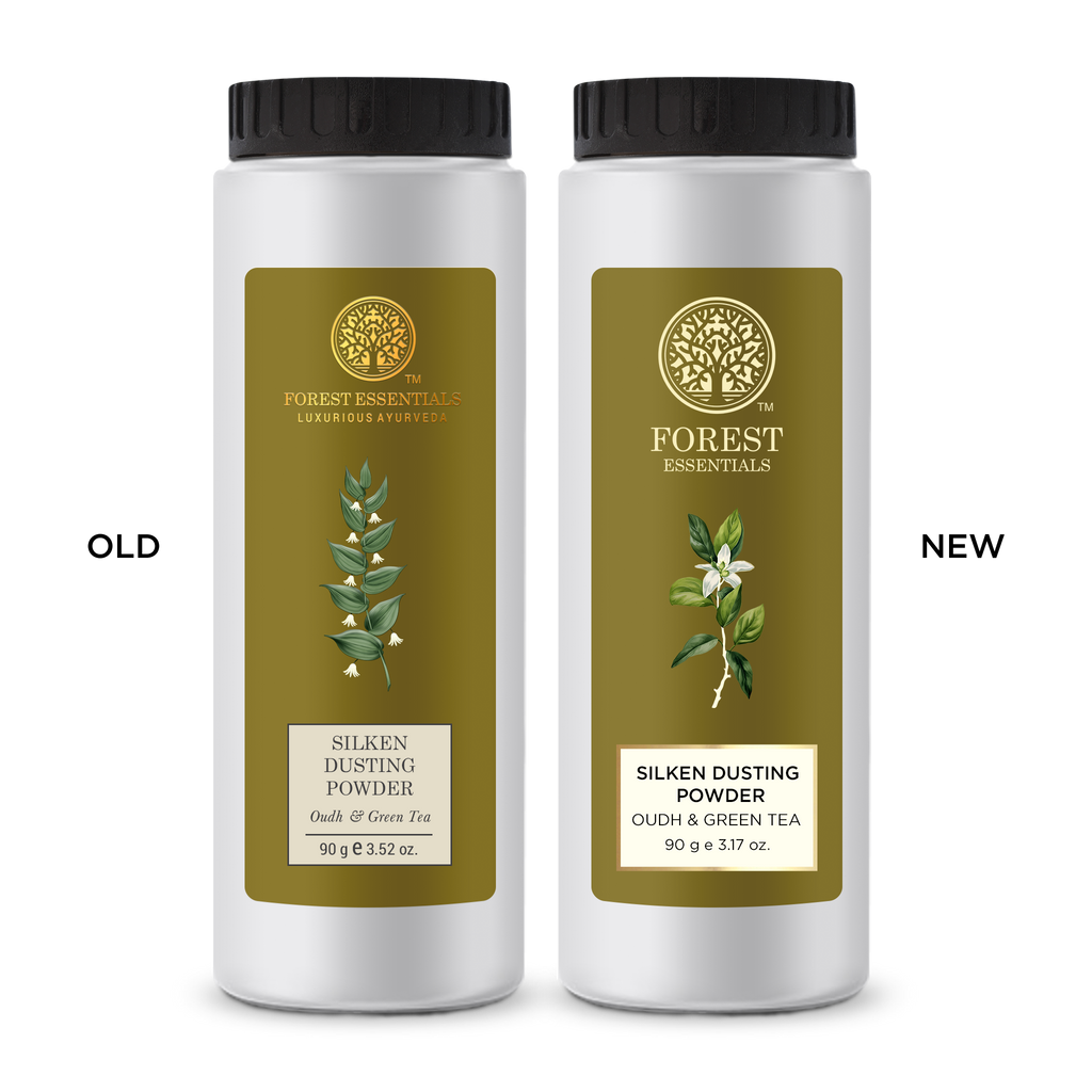 Forest Essentials Silken Dusting Powder Oudh Green Tea Natural Powder - Highly Absorbent