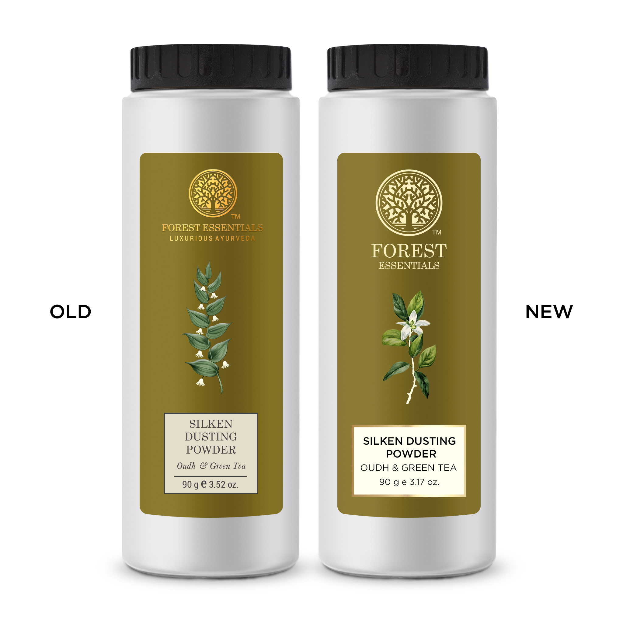 Forest Essentials Silken Dusting Powder Oudh Green Tea Natural Powder - Highly Absorbent