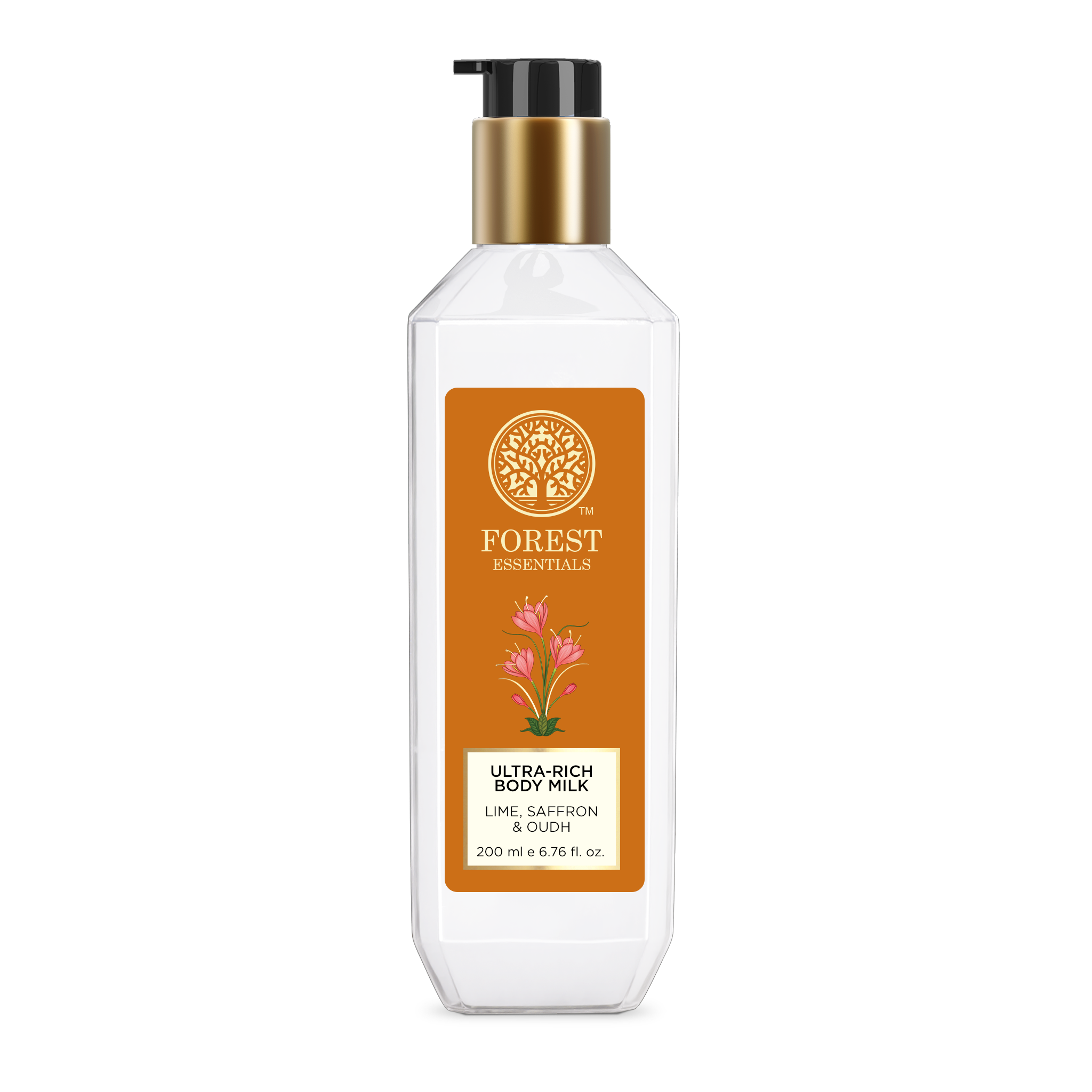 Forest Essentials Ultra-Rich Lime Saffron & Oudh Natural Body Milk