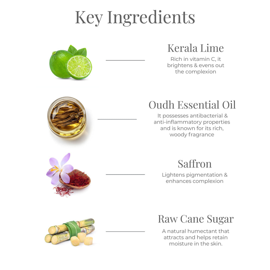 Forest Essentials Ultra-Rich Lime Saffron & Oudh Natural Body Milk