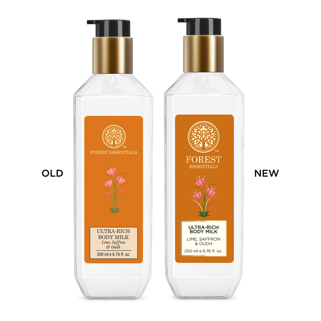 Forest Essentials Ultra-Rich Lime Saffron & Oudh Natural Body Milk