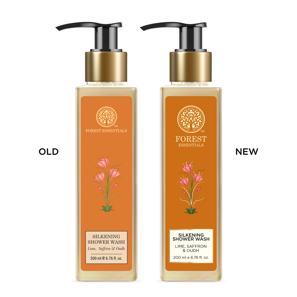 Forest Essentials Silkening Lime Saffron & Oudh Natural Shower Wash