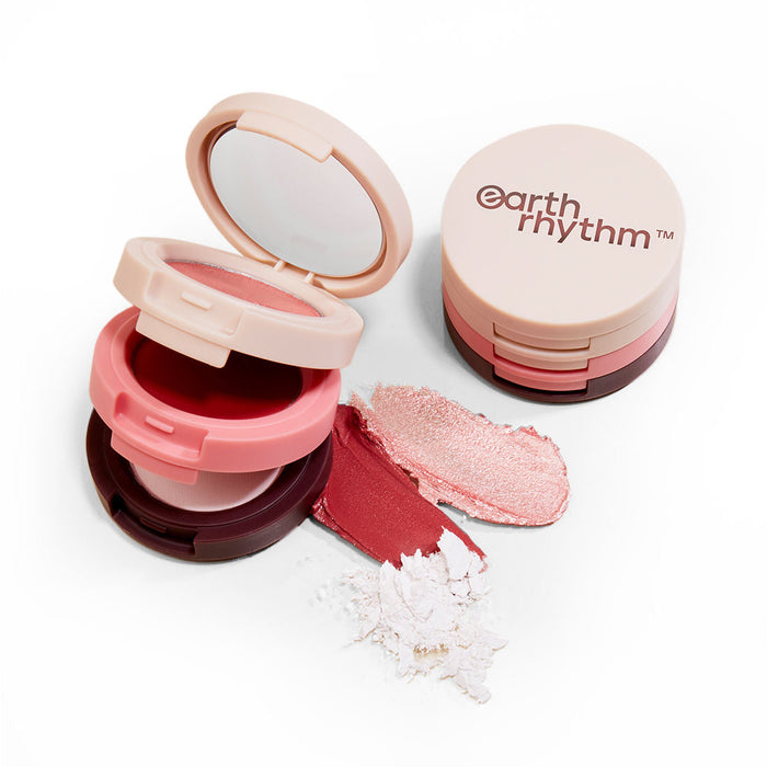 Earth Rhythm Dab Set Go 3-In-1 Face Palette