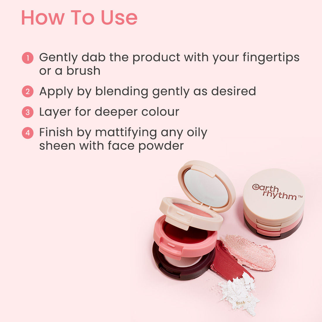 Earth Rhythm Dab Set Go 3-In-1 Face Palette