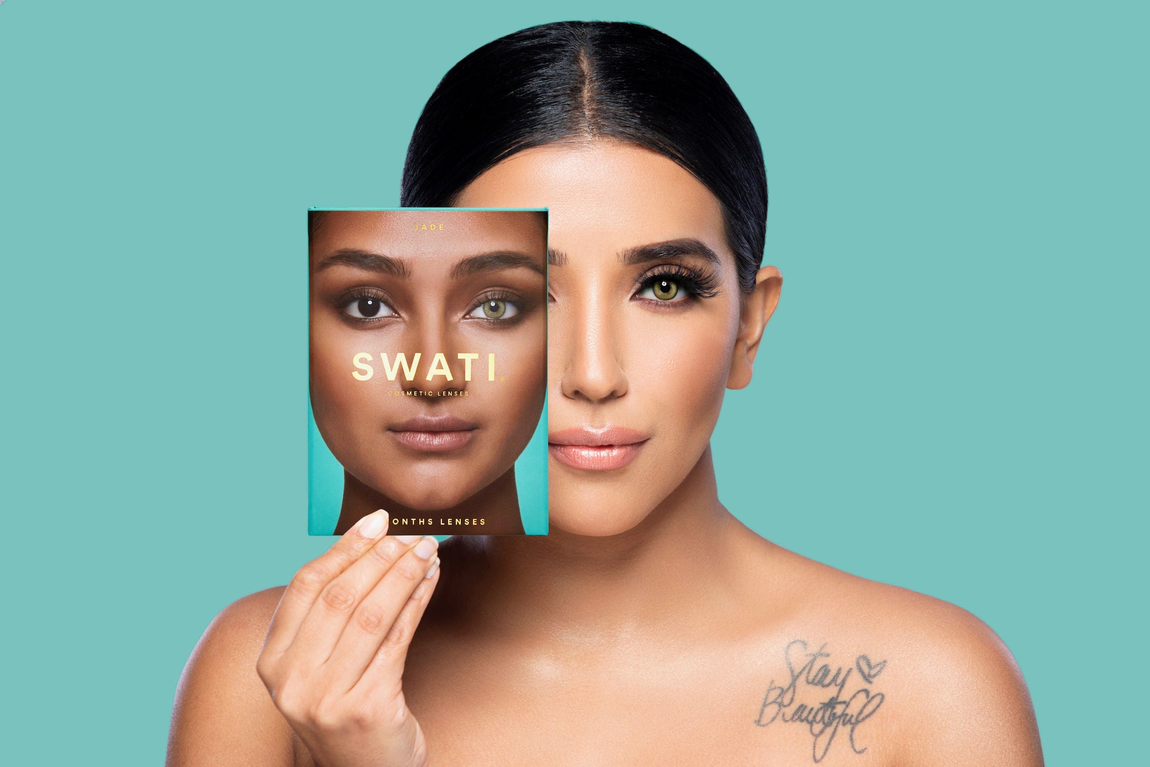 Swati Cosmetics Coloured Contact Lenses Jade 6 months Power 0.00