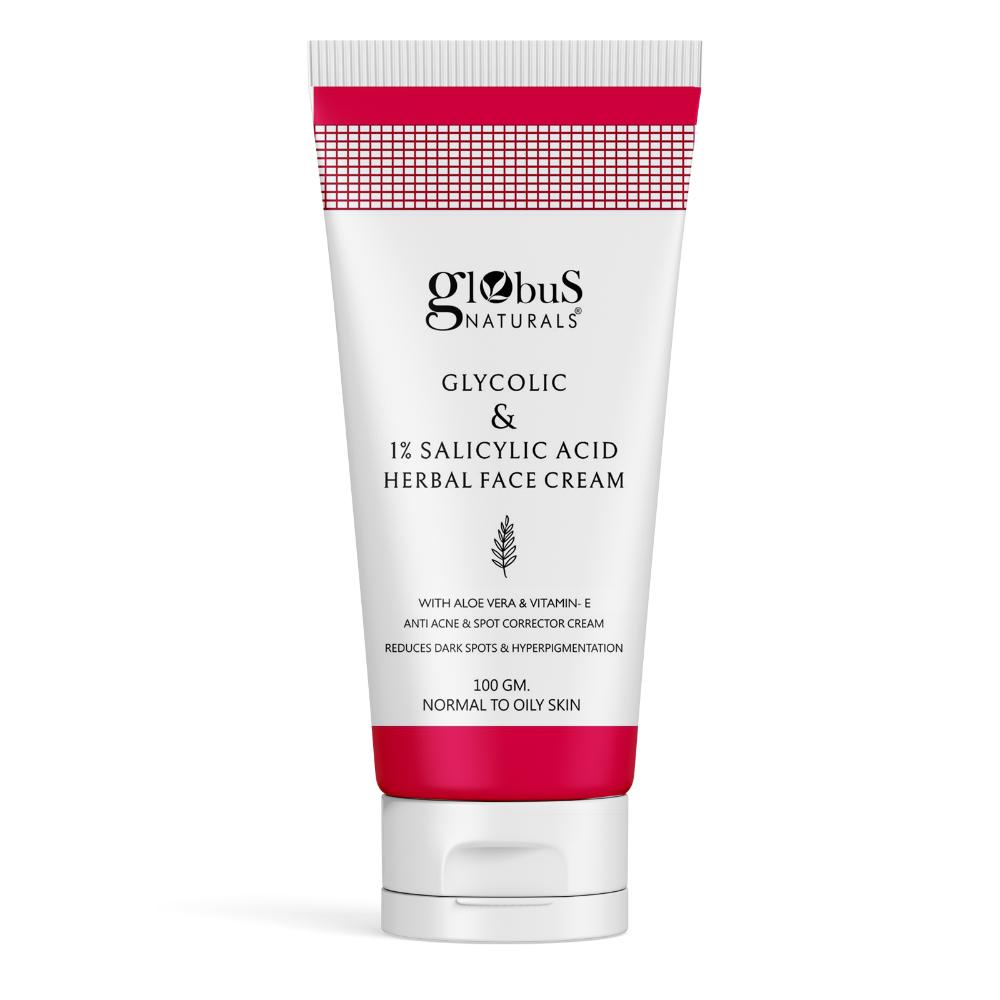 Globus Naturals Glycolic & 1% Salicylic Acid Herbal Face Cream