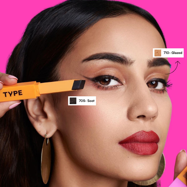 Type Beauty Eye Shadow Stick For Dry Skin With Peptides In Glitter And Matte Finish