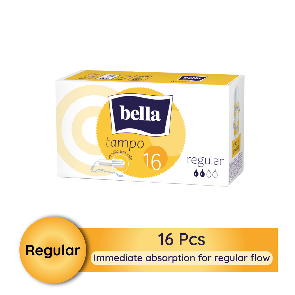 Bella Tampon Regular for Women, High Absorption, Regular Flow, Comfort Fit, Leakproof (16 Pcs)