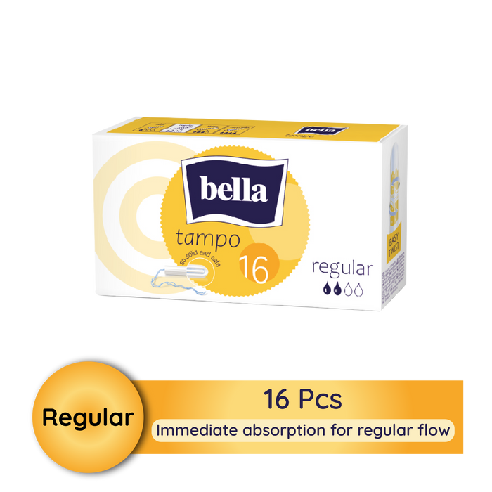 Bella Tampon Regular for Women, High Absorption, Regular Flow, Comfort Fit, Leakproof (16 Pcs)