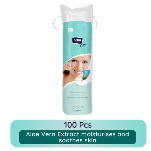 Bella Cotton Pads With Aloe vera Extracts, 100% Cotton, Makeup Removal, Nail Polish Removal