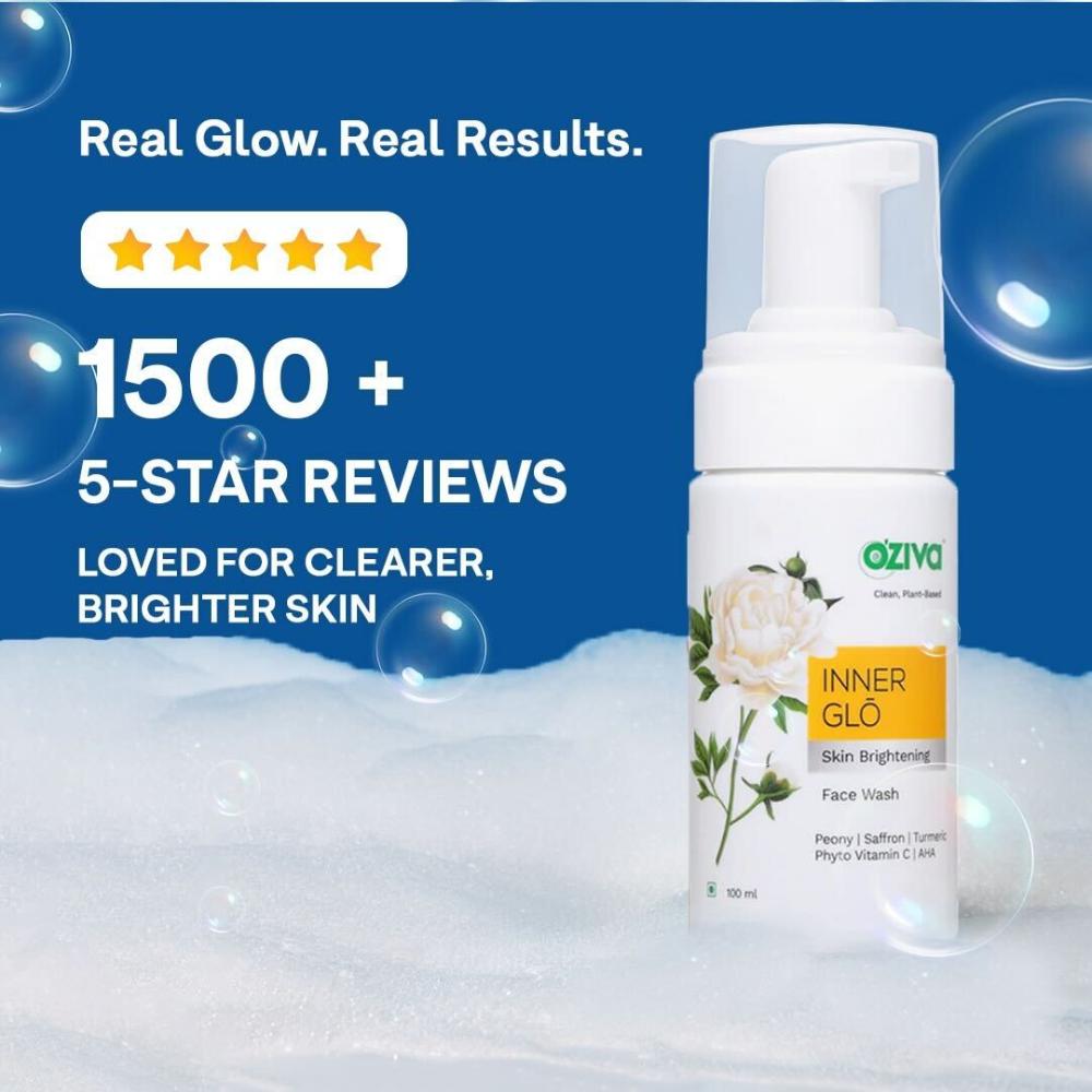 OZiva Inner Glo Skin Brightening Face Wash (with Vitamin C) for Spot Correction & Radiance