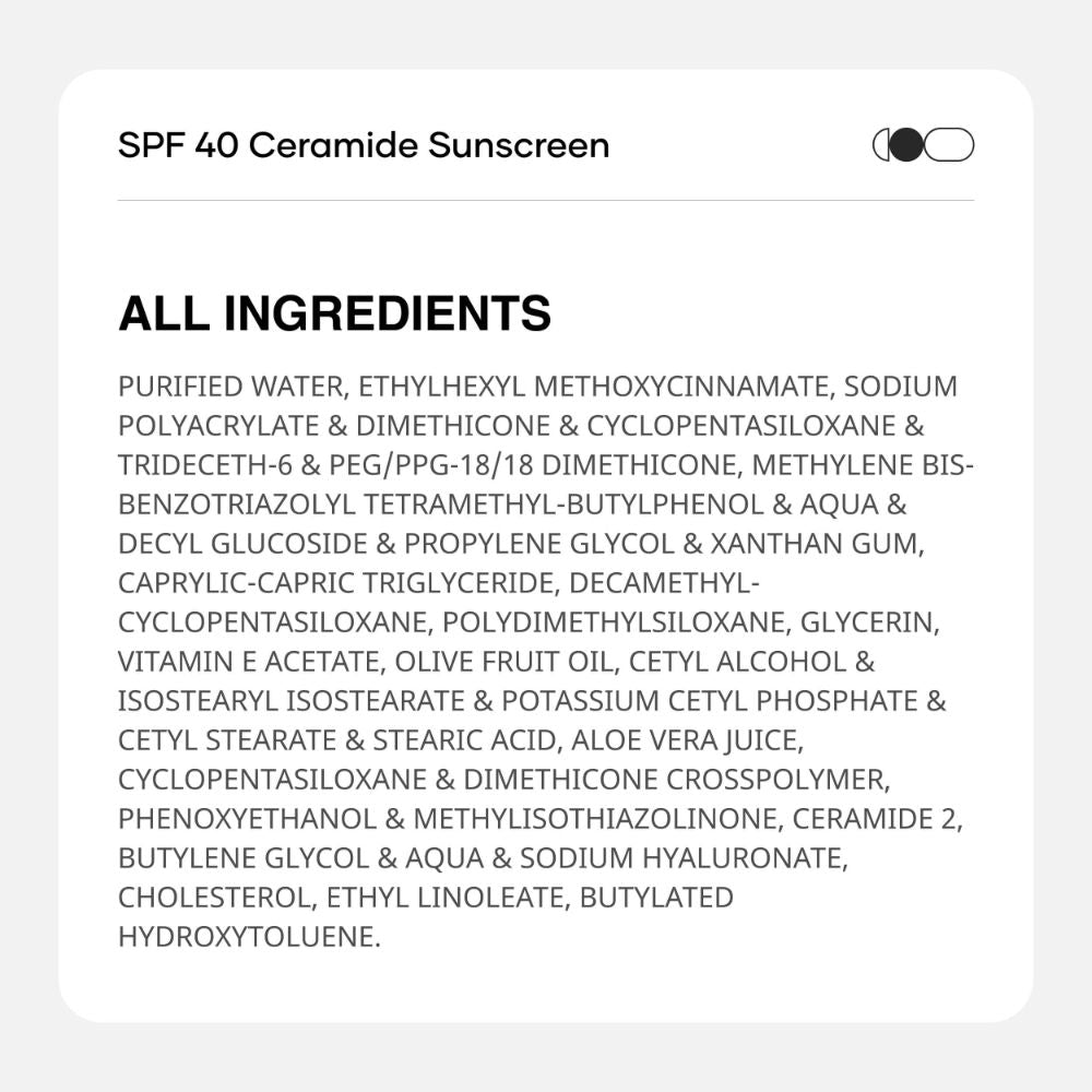Cureskin Spf 40 Ceramide Sunscreen With Hyaluronic Acid, 2 In 1 Sunscreen Moisturiser