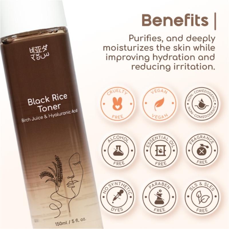 Beyond Rice Black Rice Toner With Hyaluronic Acid And Birch Juice