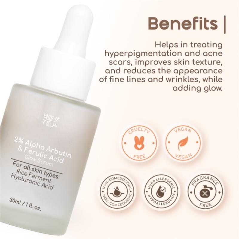 Beyond Rice Korean 2% Alpha Arbutin & Ferulic Acid Rice Water Face Glow Serum