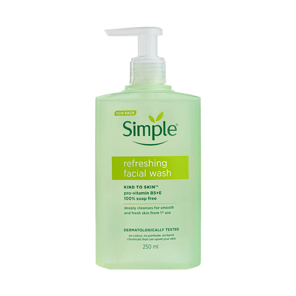 Simple Refreshing Facial Wash, 100% Soap-Free | Perfect for Sensitive Skin