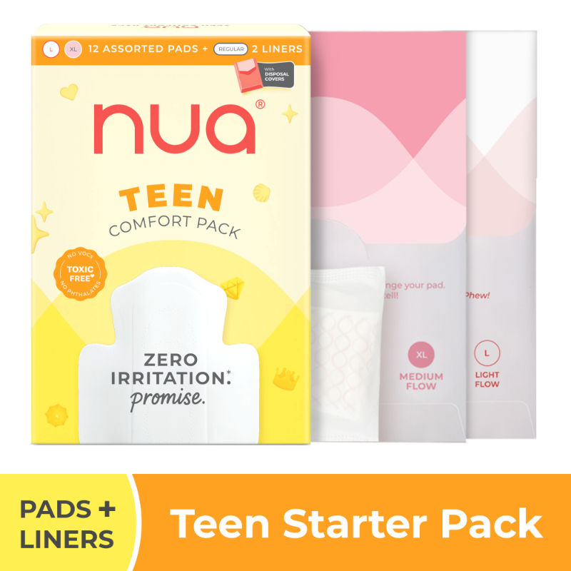 Nua Teen Comfort Pack - Sanitary Pads and Panty Liners