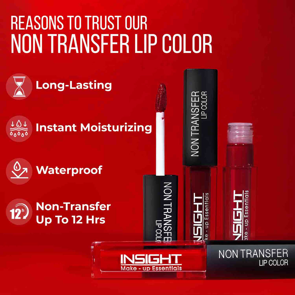 Insight Cosmetics Non-Transfer Lip Color, 12hr Long Lasting Matte Lips, Moisturizing & Light Weight