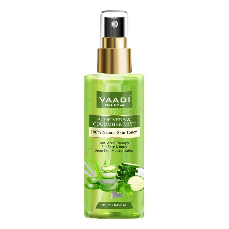 Vaadi Herbals Aloe Vera & Cucumber Mist - 100% Natural Skin Toner