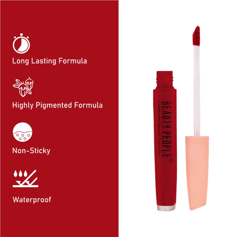 Beauty People Seduction Liquid Lipstick With Vitamin E & Rose Oil