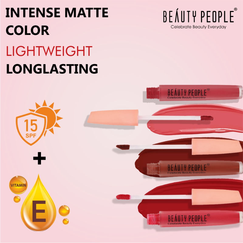 Beauty People Seduction Liquid Lipstick With Vitamin E & Rose Oil