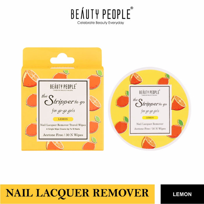 Beauty People The Stripper To The Go Nail Polish Remover Travel Pads - Lemon
