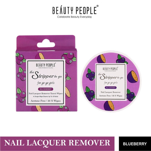 Beauty People The Stripper To The Go Nail Polish Remover - Blueberry