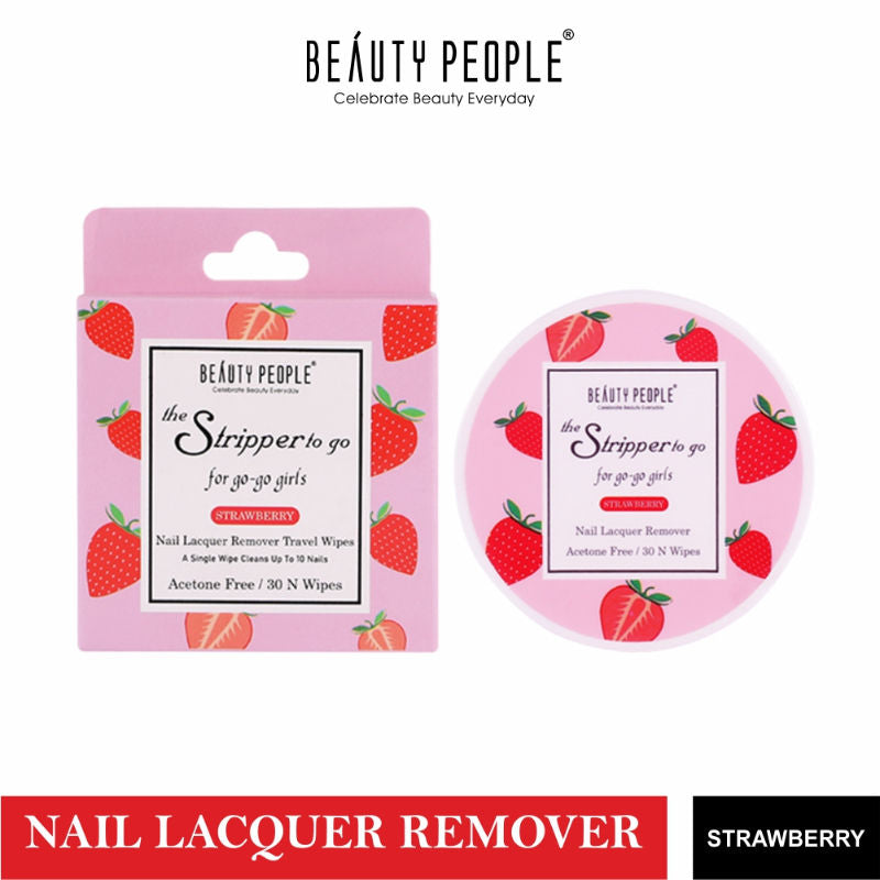 Beauty People The Stripper To The Go Nail Polish Remover - Strawberry