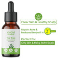 Aravi Organic 100% Pure Tea Tree Essential Oil For Acne & Skin, Tea Tree Oil For Dandruff Control