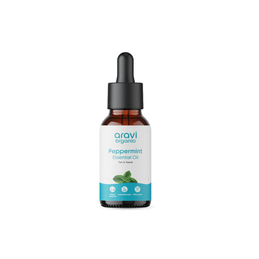 Aravi Organic 100% Pure Peppermint Essential Oil For Hair Growth, Hair Fall Control & Scalp