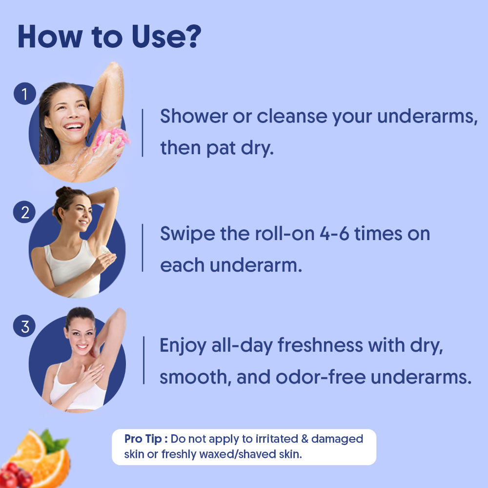 Aravi Organic Underarm Roll On - 5% AHA BHA + Kojic Acid For Dark Pigmentation & Odor Control