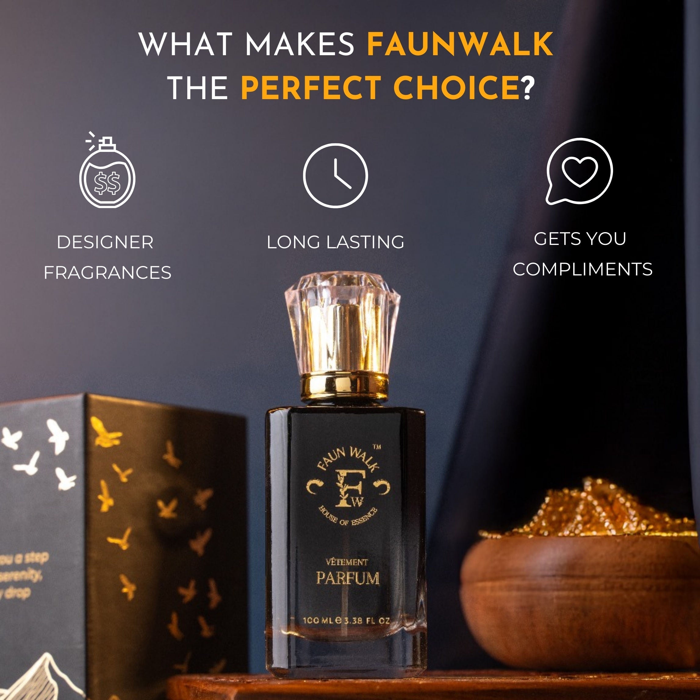 Faunwalk Calabrian Blue Perfume With 2 Travel Size Mini Included-Smells Like Versace Dylan