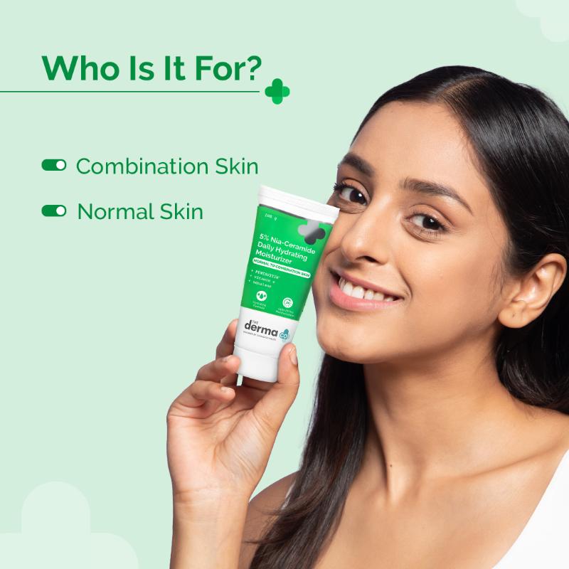 The Derma Co 5% Nia-Ceramide Daily Hydrating Moisturizer for Normal To Combination Skin 100g