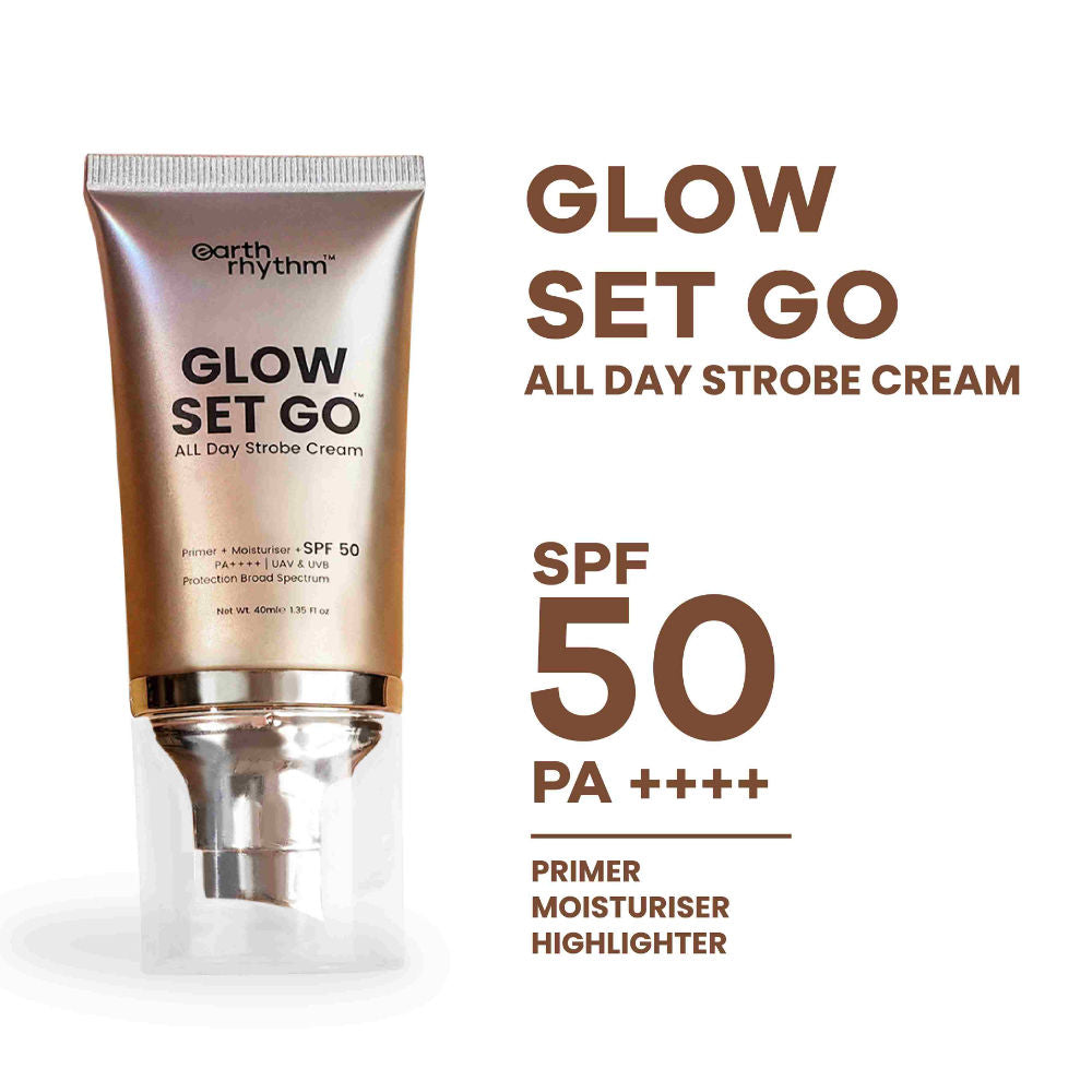 Earth Rhythm Glow Set Go All Day Strobe Creme Primer + Moisturiser + SPF 50 - Pearly Glow