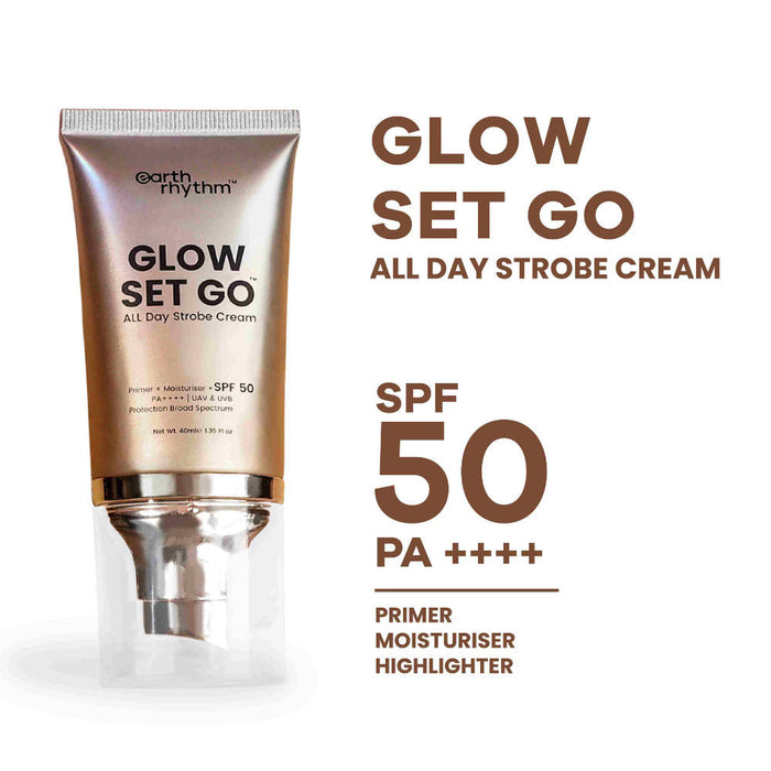 Earth Rhythm Glow Set Go All Day Strobe Creme Primer + Moisturiser + SPF 50 - Pearly Glow