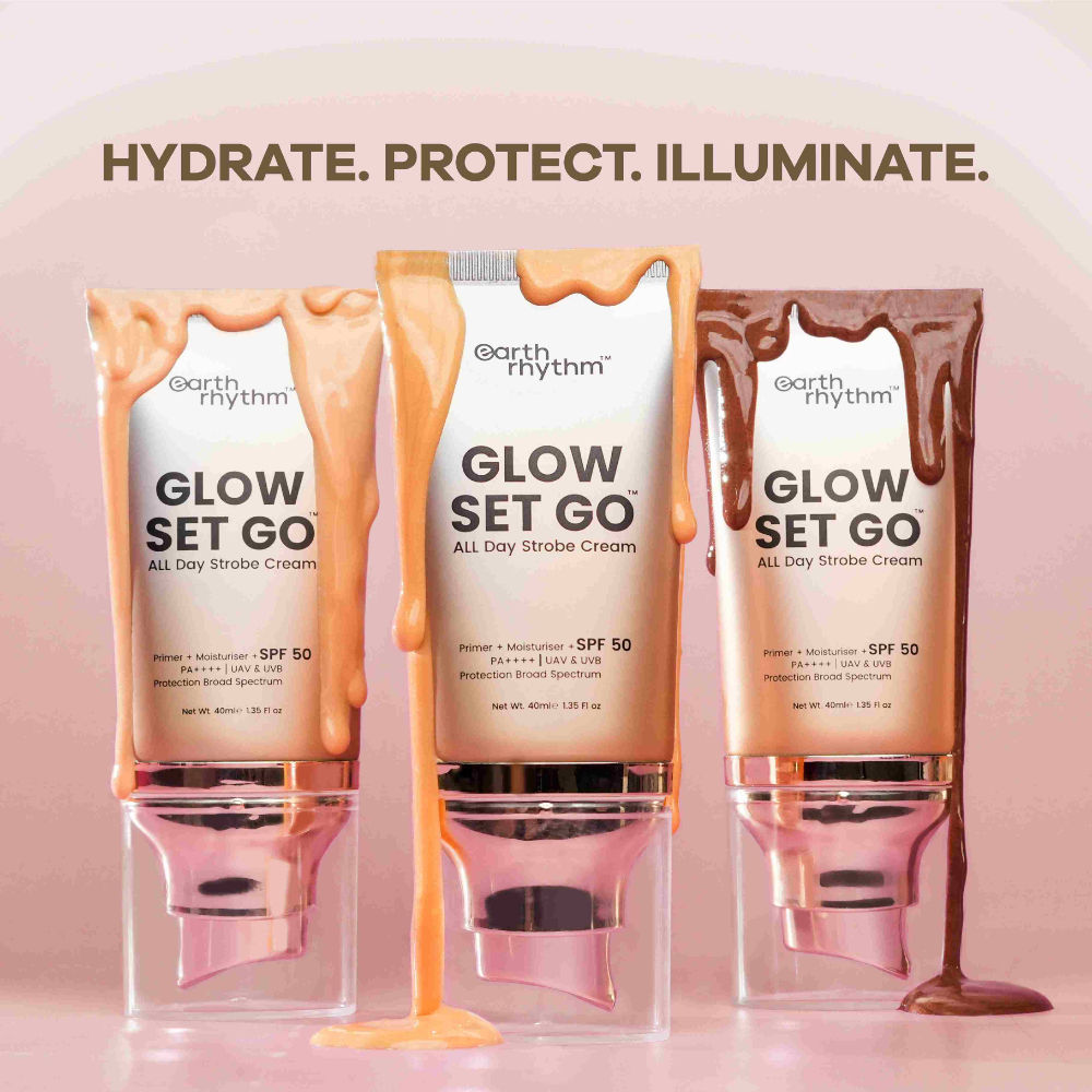 Earth Rhythm Glow Set Go All Day Strobe Creme Primer + Moisturiser + SPF 50 - Pearly Glow